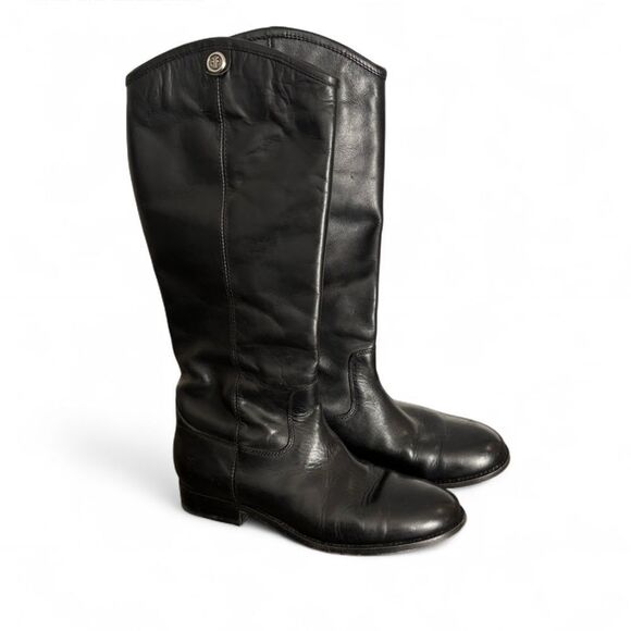 Frye Melissa Button Boots 2 Tall Black 7.5 - Picture 2 of 7